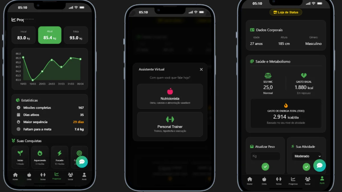 Portfolio Legendigital: App Fit (Estilo PWA) - Criação de Site em Palmas TO